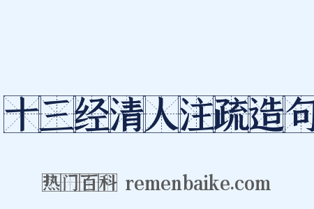 十三经清人注疏造句是什么意思的图片